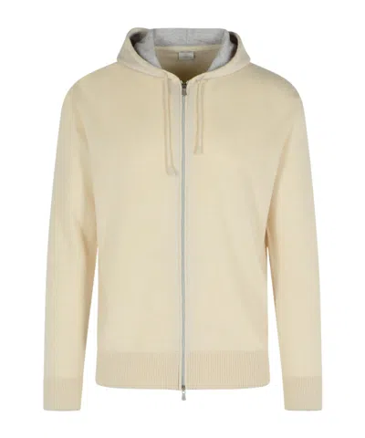 Eleventy Zipper Cardigan In Brown