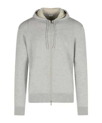 Eleventy Zipper Cardigan In Gray