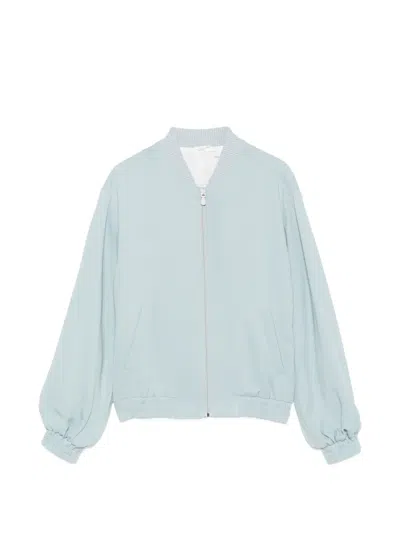 Eleventy Kids' Zip-up Bomber Jacket In Blue