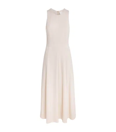 Eleventy Zip-up Midi Dress In Nude