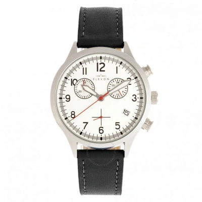 Elevon Antoine Chronograph Quartz Silver Dial Men's Watch Ele113-1 In Black / Silver
