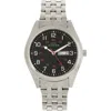 Elevon Gann Bracelet Watch W/day/date In Silver/black