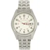 Elevon Gann Bracelet Watch W/day/date In Silver/white