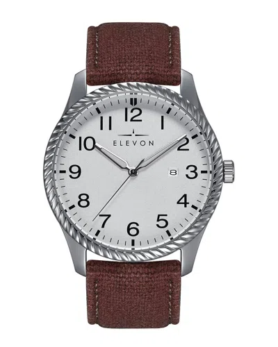 Elevon Men's Crosswind Watch In Brown / Silver