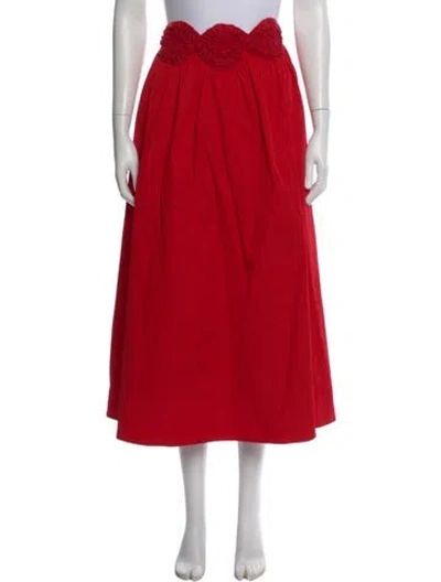 Pre-owned Elexiay Long Skirt In Red