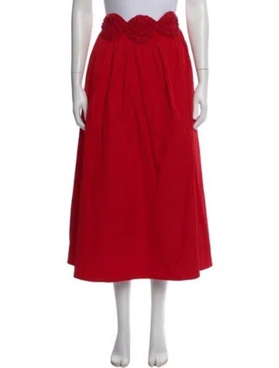 Pre-owned Elexiay Long Skirt In Red
