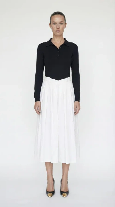 Elexiay Sonia Polo Midi Dress With Pleated Skirt In Multi