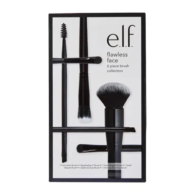 E.l.f. Cosmetics Flawless Face 6 Piece Brush Collection In Black