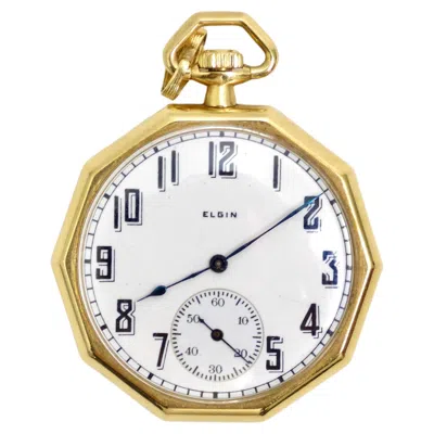 Pre-owned Elgin 14k Gold Pocket Watch/pendant In Multi