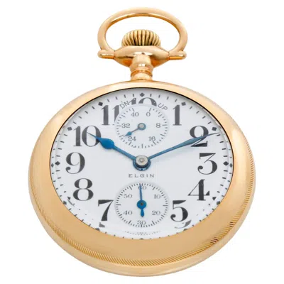 Pre-owned Elgin 19 J B.w. Raymond Up/down Winding Indicator Rare American Eagle Pocket Wat In Multi