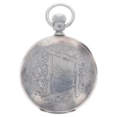Pre-owned Elgin 3 Hunter Case Hunter Men's Pocket Watch Case - Coin Silver 900 Manual Wind In Multi