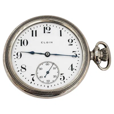 Pre-owned Elgin 52mm 1906 Pocket Watch, 17 Jewel Serviced 30-day Warranty, Serial 12195791 In Multi