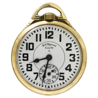 Pre-owned Elgin B.w. Raymond Pocket Watch 21 Jewels, Gold Filled In Multi