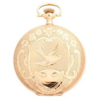 Pre-owned Elgin Full Hunter Pocket Watch, 14ct Yellow Gold, 15 Jewel, Weight 83g, C 1922