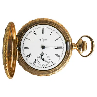 Pre-owned Elgin Multi-tone Gold  Antique Pocket Watch