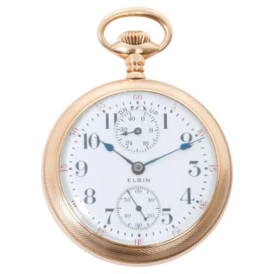 Pre-owned Elgin Railroad 21 Jewel Veritas 18 Size Up Down Wind Indicator In Multi