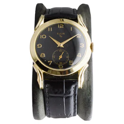Pre-owned Elgin Watch Company Yellow Gold Filled Art Deco Watch Circa