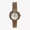 Elgin Womens Rose Goldtone Bracelet Watch Eg17009rg In Transparent