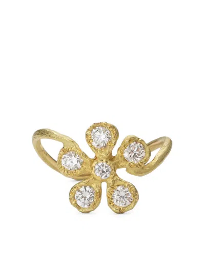 Elhanati 18kt Yellow Gold Big Flores Diamond Ring