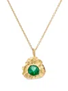 Elhanati 18kt Yellow Gold L'amore Emerald Necklace In Grün