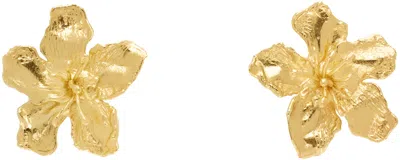 Elhanati Gold Conie Vallese Edition Big Golden Flower Clip Earrings