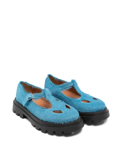 Eli 1957 Kids' Ballet Flats With Lug Sole In Blue