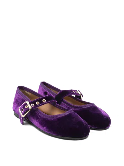 Eli 1957 Kids' Velvet Ballerina In Purple