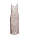 Eli Blumen Eli_blumen Woman Maxi Dress Platinum Size M Polyester, Elastane In Grey