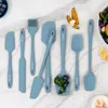 Eli Home 8 Piece Silicone Spatula Set In Blue