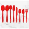 Eli Home 8 Piece Silicone Spatula Set In Red