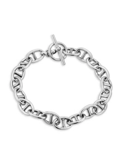 Eli Pebble Men's Mariner Chain Sterling Silver Toggle Bracelet