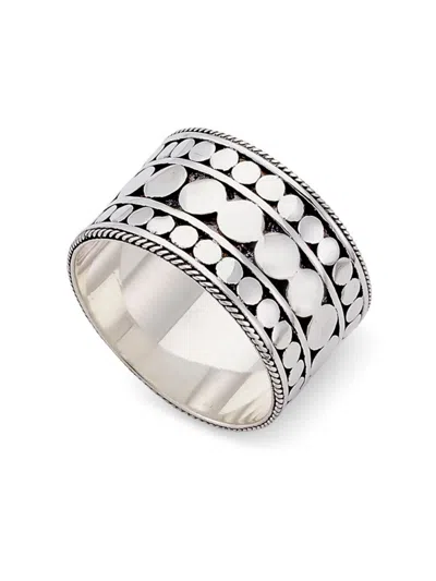 Eli Pebble Men's Sterling Silver Dotted Ring