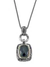 ELI PEBBLE STERLING SILVER, 18K YELLOW GOLD & ONYX PENDANT NECKLACE