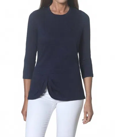 Eli Twist Hem Tunic In Navy In Blue