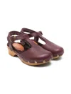 Eli1957 40mm T-strap Studded Sandals In Burgundy