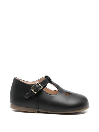 Eli1957 Kids' Buckle-strap Mocassins In Black