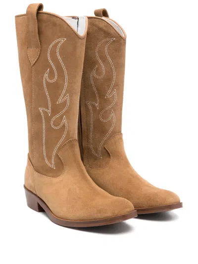 Eli1957 Kids' Cowboy Boots In Brown