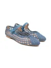 Eli1957 Denim Ballet Flats In Blue