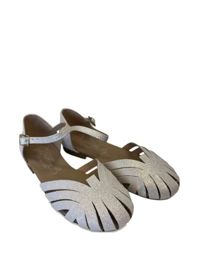 Eli1957 Kids' Glitter Cage-style Sandals In Gray