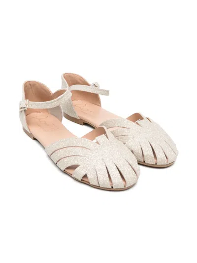 Eli1957 Kids' Glitter-embellished Sandals In Neutrals