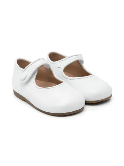 Eli1957 Leather Ballet Flats In 白色