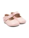 Eli1957 Leather Pre-walkers In Pink