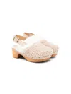 Eli1957 Shearling-detailed Slingback Clogs In Neutrals