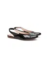 Eli1957 Slingback Patent Leather Ballerina Shoes In Black