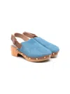 Eli1957 Stud-detailing Fur-design Clogs In Blue
