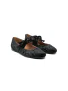 Eli1957 Velvet Ballerina Shoes In Black