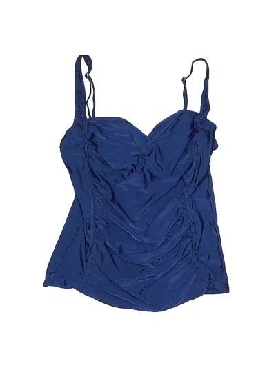 Pre-owned Eliana Bucci Swimsuit Top Blue Swimwear