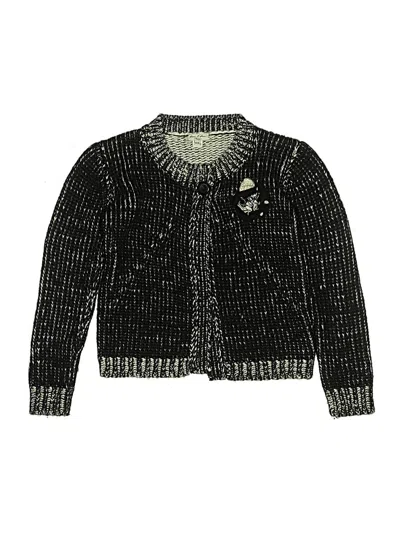Pre-owned Eliane Et Lena Kids' Cardigan Sweater In Black