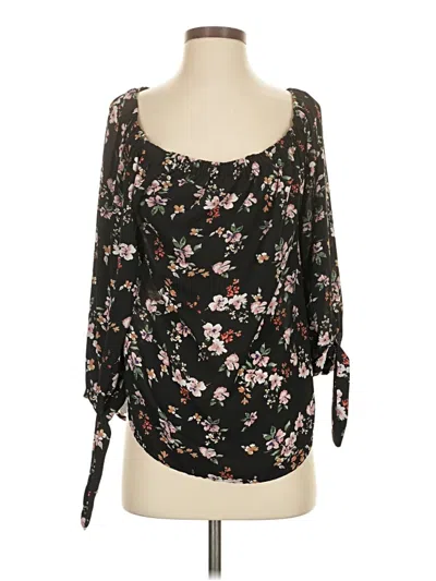 Pre-owned Eliane Rose 3/4 Sleeve Blouse In Black