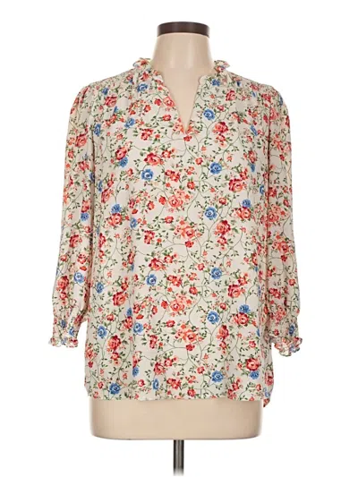 Pre-owned Eliane Rose 3/4 Sleeve Blouse In Ivory